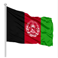 Drapeau national afghan personnalisé imprimé en polyester pour l'extérieur, 3 x 5 pieds