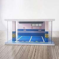 Vitrine d'exposition en acrylique de qualité supérieure pour modèles de garage urbain à l'échelle 1:32, pour blocs de construction architecturaux et boîtes de paysages miniatures