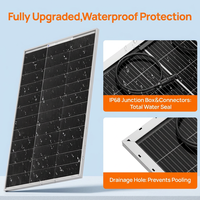 Panneau solaire monocristallin 300W 10BB de type N, technologie demi-cellules sans busbar, efficacité 25%, pour systèmes de toiture de camping-cars et maisons, et systèmes connectés au réseau