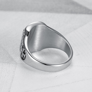 Templar Order <b>Ring</b> <b>Silver</b> Men's Shield <b>Cross</b> Design Titanium Steel Jewelry Gift - Product Image 4