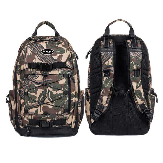 Recycled Polyester Oxford Fabric Zipper Closure Soft Design Personalized Sports Backpack 30L Custom Print Laptop Bag