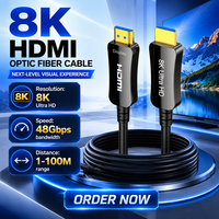 Câble HDMI 2.1 de qualité professionnelle pour 8K/60Hz, fibre optique, audio vidéo, EARC, HDR10, Dolby Vision, VR, pour projecteur HDMI