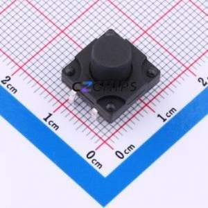 TS018-CBY1EH9.5 Tactile Switch Through hole-4P,12x12mm Switch Single Pole Single Throw Round Button 1.8N Through Hole - Product Image 1