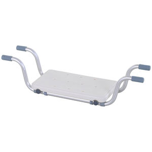 HOMCOM Asiento de bañera de plástico y aleación de aluminio, taburete de bañera Ancho ajustable 73-83cm, carga máxima 150kg - Product Image 1