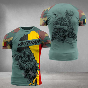 <span class=keywords><strong>Camiseta</strong></span> Fitspi al por Mayor, Diseño Belga, Impresión 3D de Alta Calidad, Cuello Redondo, Verano, Casual, para Hombre y Mujer - Product Image 3