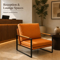 Fauteuil de bureau inclinable contemporain en cuir PU pour la maison, le salon et l'hôtel