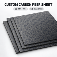 Feuille de composite de carbone à tissage géométrique, fabriquée selon un dessin, usinage CNC, composants industriels, feuille de fibre de carbone