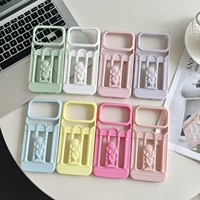 Coque de téléphone portable pour iPhone 18 Pro Max avec motif de colonne romaine en relief tridimensionnel, petit ange, rose pour jeune fille