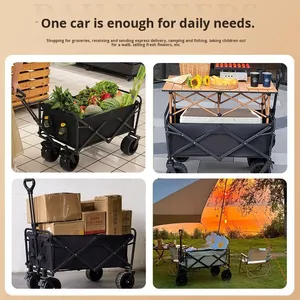 Carrito de Playa Plegable con Silla, Sombrilla, Mesa y Mango Telescópico - Product Image 3