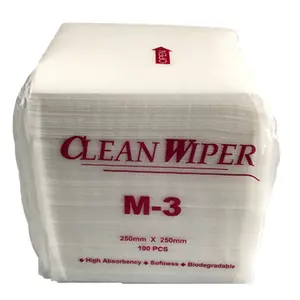 50% Viscose 50% Polyester Multifunctionele M3 Cleanroom Ruitenwisser Industriële Zachte Niet-Geweven M-3 Cleanroom Doekjes