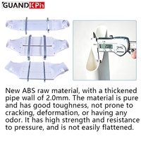 Raccord de dérivation pour poutre en ABS blanc pour tuyau PE, accessoire de fixation pour poutre pour système de ventilation de conduits d'air frais CVC