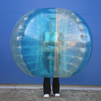 Ballon de football gonflable TPU pour adulte, type Zorb, bleu et rouge, idéal pour les jeux de football - Meilleures ventes à prix abordable