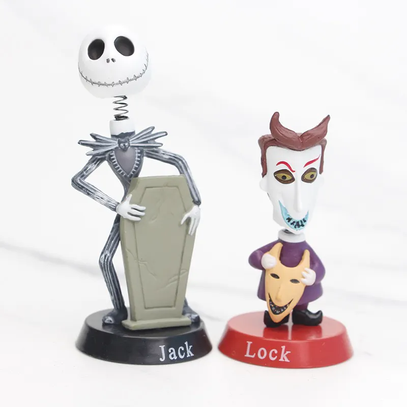 Pvc all'ingrosso 7cm The Nightmare Before Christmas Anime Gift Jack Cute 3D Cartoon Model Toys for Kids Action Figure