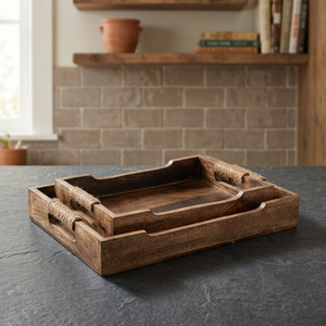 Premium <b>Wooden</b> <b>Round</b> Tray wholesaler Manufacturer - Product Image 3