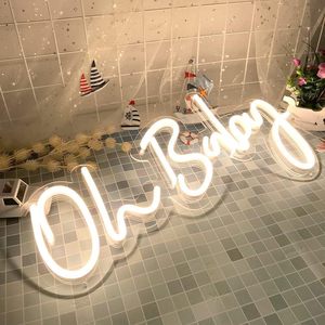 Letrero LED de Neón con Alimentación USB de 5V, Letras de Feliz Cumpleaños, Decoración para el Hogar, Fiestas, Bodas, Oficina, Resistente al Agua IP65, Envío <span class=keywords><strong>Gratis</strong></span> - Product Image 6