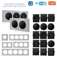 Interruptores de Pared Inteligentes con Wifi, Estándar Europeo Moderno, Enchufes de 16A, Panel de Control Inteligente para el Hogar, Módulo de Interruptor, Proveedor