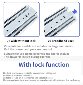Sneida 12Inch 76Mm Zware Lade Schuifvergrendeling <span class=keywords><strong>300Mm</strong></span> Lengte Voor Ziekenhuis Woonkamer Werkplaats Auto Gereedschapskist Glijbaan - Product Image 6