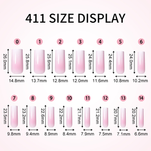 <span class=keywords><strong>Grossiste</strong></span> Marque Blanche 150 Pièces Faux Ongles Rose Nude Dégradé à Coller Courts Carrés Amande Ombrés - Product Image 5