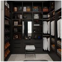 CBMmart Modern Luxury Man Vestidor Walk in Cabinet Closet Armoire Armario de carcasa de madera de roble blanco sólido en venta