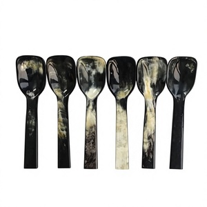 MUJAGI Tortoiseshell Spoon Fork Set Vintage Design Eco Friendly Long Handle Travel Utensils - Product Image 1