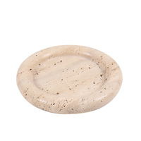 Assiette de fruits ronde en marbre naturel moderne Collection de maison conçue en usine personnalisable Onyx poli étanche pour villas