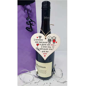 Regalo perfecto <span class=keywords><strong>para</strong></span> <span class=keywords><strong>tu</strong></span> <span class=keywords><strong>novio</strong></span> y novia, recuerdo romántico hecho a mano, placa colgante de corazón de madera, decoración - Product Image 3