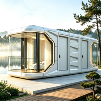 Nouvelle conception de maison capsule spatiale moderne, villa modulaire préfabriquée, maison mobile, appartement à structure en acier, hôtel-resort