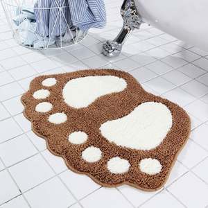 I-0681 Cute Big Feet Custom Microfiber Absorbent Non-slip Print Throw Rug Floor <b>Mat</b> Doormat <b>Bath</b> <b>Mat</b> Toilet Shower Home Decor - Product Image 2