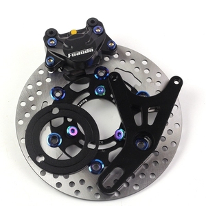 Braket Adaptor Kaliper Rem Belakang Sepeda Motor Universal CNC 220Mm X70Mm Set untuk Modifikasi Sistem Rem Buatan Tiongkok Daratan - Product Image 1