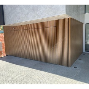 Villa termal yalıtımlı ve anti-hırsızlık bitmiş yüzey için Modern tasarlanmış otomatik ızgara garaj kapısı - Product Image 2