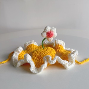 New Cute Pet <b>Hat</b> for Chickens & <b>Cats</b>-Yarn Weaving Holiday Outfit Comfortable Stylish Design for Birthday & Christmas - Product Image 5