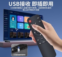 Télécommande vocale OEM Air Mouse avec code roulant et boîtier plastique/métal - 2.4G/BT5.0, piles AAA pour Android TV Box Shield, vente en gros