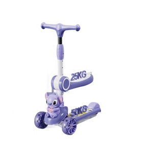 Trottinette d'extérieur 3-en-1 pour enfants, nouvelle collection, roues en PU, pliable, à un bouton, pour les 2-12 ans - Product Image 1