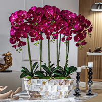Vente en gros de tiges d'orchidées artificielles au toucher réel, 85 cm, Phalaenopsis, fleurs en soie pour la décoration de mariage, de fête, de maison et d'hôtel
