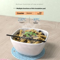 Sous-plat en silicone de qualité alimentaire à motif tressé, isolant thermique, anti-brûlure, antidérapant, imperméable, pour assiette, pot, bol, tasse (Modèle
