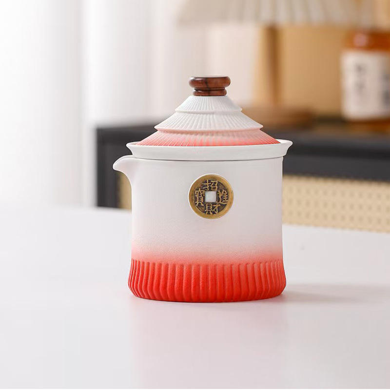 Gradient red single pot