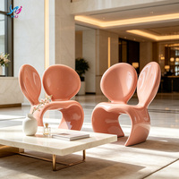Chaise de loisirs de luxe moderne en fibre de verre, design sculptural, couleur personnalisée, écologique, durable, pour salon, appartement, bureau à domicile