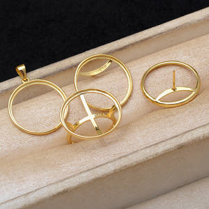 Componentes de Joyería de Plata S925 Wenchi DIY Pearl 20.320.72121.321.722, Superficie Lisa, Borde Simple, Marbella, Mango Hueco - Product Image 1