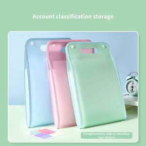 Carpeta de Archivos Simple y Portátil al por Mayor, Bolsa de Documentos Expandible Impermeable de PP, Bolsa Organizadora de Documentos A4 para Estudiantes - Product Image 5
