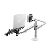 Support d'ordinateur portable en alliage d'aluminium le moins cher, pour ordinateurs portables de 10 à 15 pouces et tablettes de 9 à 10 pouces, avec bras robotique de levage combiné