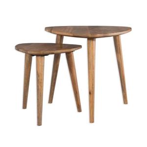 ชุดโต๊ะข้างสไตล์มิดเซ็นจูรี่โมเดิร์นรักษ์โลก NEST of TABLE พร้อมขาไม้ สำหรับใช้ในวิลล่า โรงแรม และห้องรับประทานอาหาร เฟอร์นิเจอร์ห้องนั่งเล่น - Product Image 3