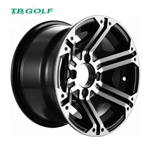 Ensemble de jantes de chariot de <span class=keywords><strong>golf</strong></span> de conception professionnelle, jante en acier inoxydable Tempest de 12 pouces et pneu DOT 215/35-12 ou 215/40-12 - Product Image 2