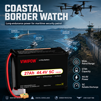 Baterai Drone VIWIPOW Kustomisasi Arus Tinggi Semi-Solid State 27000mah 44.4V 5C Lithium Ion Paket Baterai Drone Pengiriman Cepat