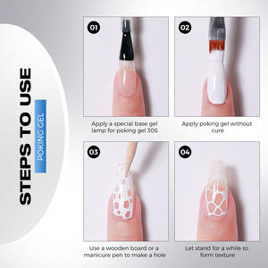 JTING Hochwertiger Poking Gel-Nagellack in 9 Farben, Vielseitig Einsetzbarer Lace Gel-Nagellack, OEM/ODM, Kostenloses Design, 5g Poke Gel für Nailart-Zubehör - Product Image 6