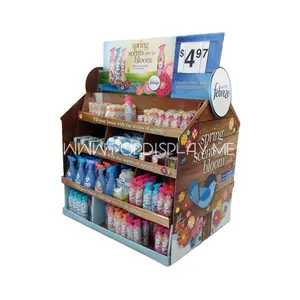 Supermarket Recycled Material Cardboard Display Stand For Deodorizer Fragrant hand washing