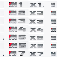 Autocollants de logos de marques automobiles ABS pour M1-M6, Séries 3/5, X6M (Emblèmes arrière et badges de garde-boue) - Styles Trompette/Moyen/Latéral à usage unique