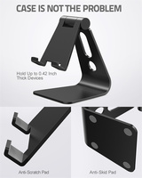 Soporte Multiángulo Premium para Tablet, Base Resistente de Aluminio para Teléfono Móvil, Compatible con Dispositivos Inteligentes de 4-10 Pulgadas