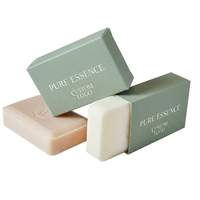 Boîte à savon en kraft blanche faite à la main, design personnalisé, avec impression UV, emballage liquide personnalisé pour savon en barre