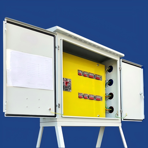 Heavy-Duty White Metal Switchgear Box for Temporary Site Power, IP65 Weatherproof with Safety Lock Distribution box - Product Image 5