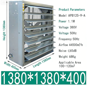 Garanzia libera capannone <span class=keywords><strong>per</strong></span> pollame da allevamento di suini a prova di esplosione ventilatori assiali ad alta velocità <span class=keywords><strong>per</strong></span> cortina di scarico - Product Image 5